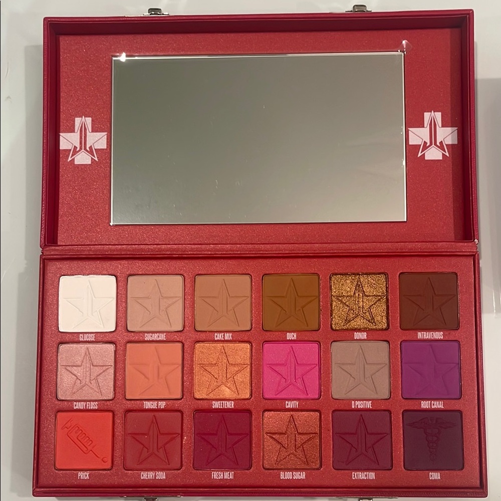 Jeffree Star Red and Pink Eyeshadow Palette Vibrant Colors